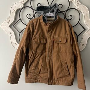 Men’s Levi’s Cotton Hooded Quilt Lined Trucker Jacket